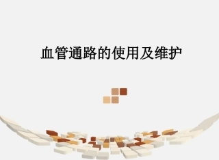血管通路的使用和维护