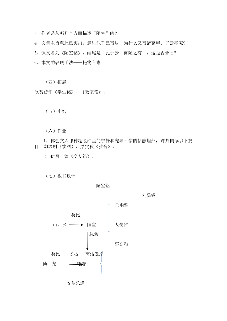 (部编)初中语文人教2011课标版七年级下册《陋室铭》第二课时_第2页