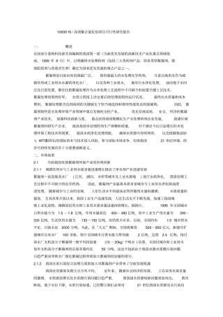 1万吨高效聚合氯化铝项目可行性研究报告转
