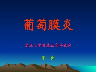 葡萄膜炎(定稿).ppt - 葡萄膜炎