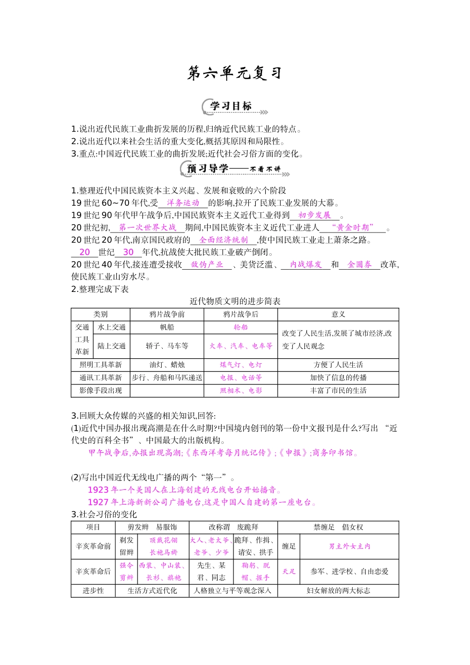 《单元复习》导学案_第1页