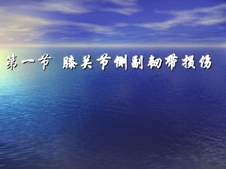 膝关节及小腿部筋伤(1-3节)