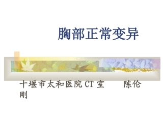 胸部正常变异
