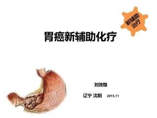 胃癌新辅助化疗201511--最新进展