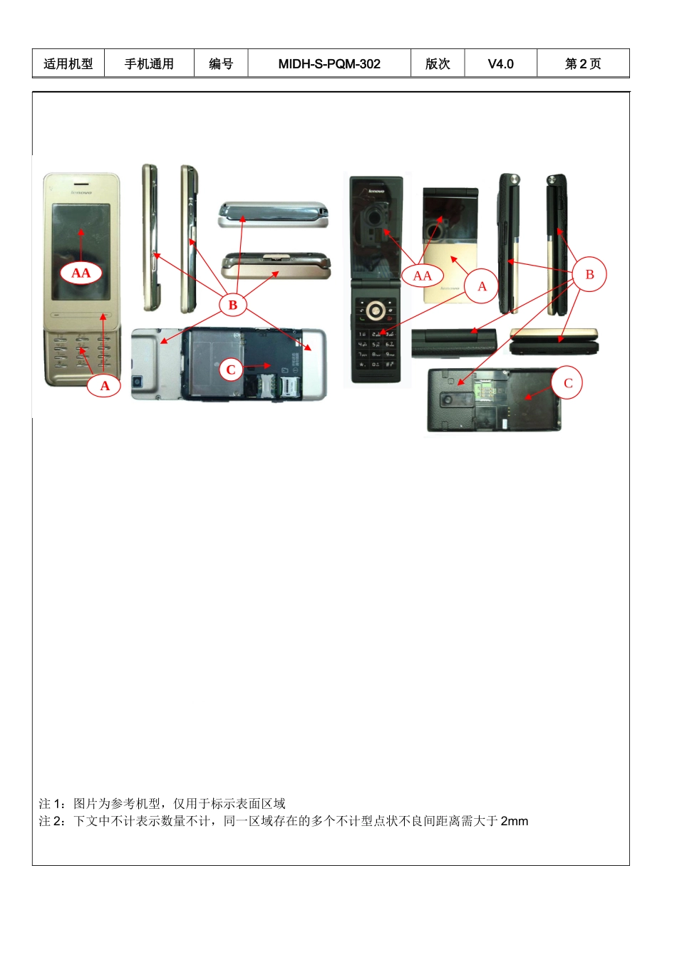 联想手机外观检验判定标准 V4.0_第2页