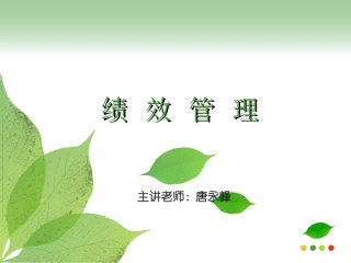 考证-4绩效管理