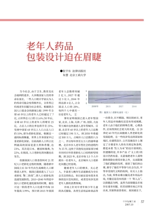 老年人药品包装设计迫在眉睫