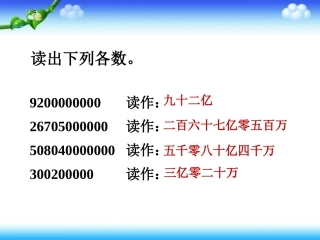 读出下列各数-亿以上数的认识