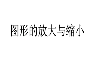 《图形的放大与缩小》课件