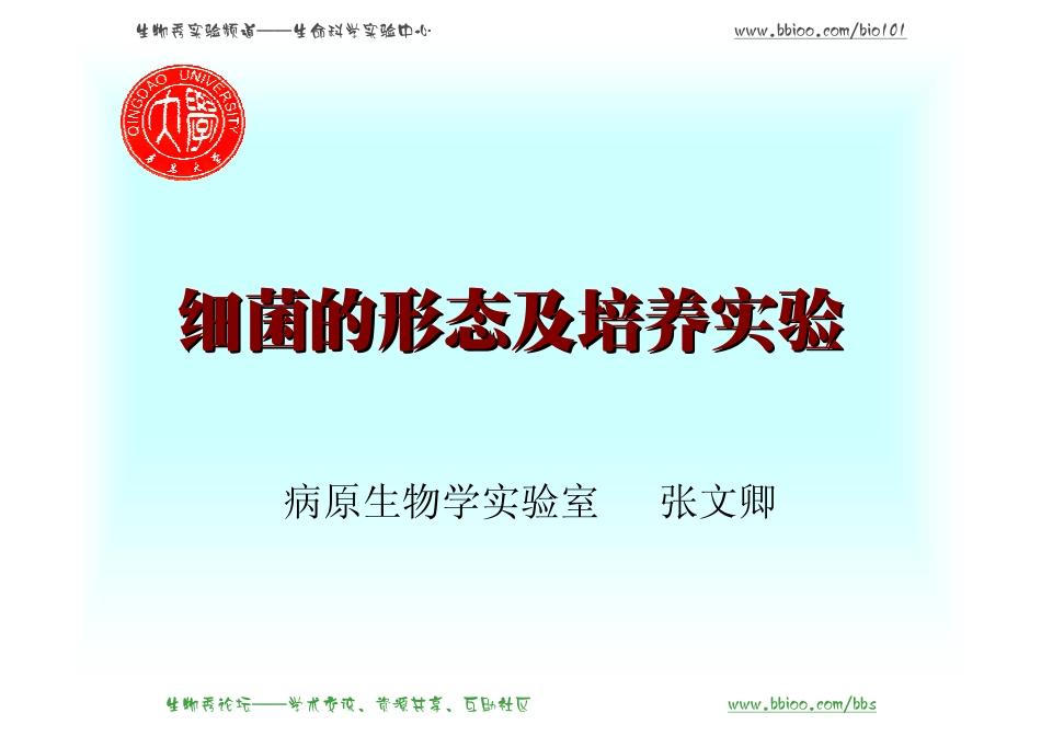 细菌的形态及培养实验_第1页
