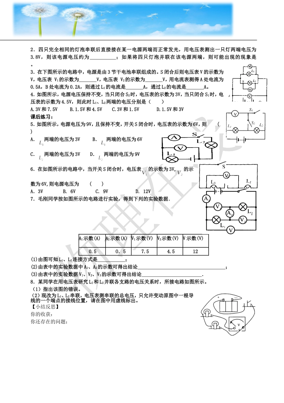 16-2串、并联电路的电压规律_第2页