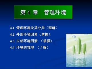 管理学第4章 管理环境