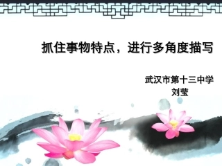 抓住事物特点-进行多角度描写