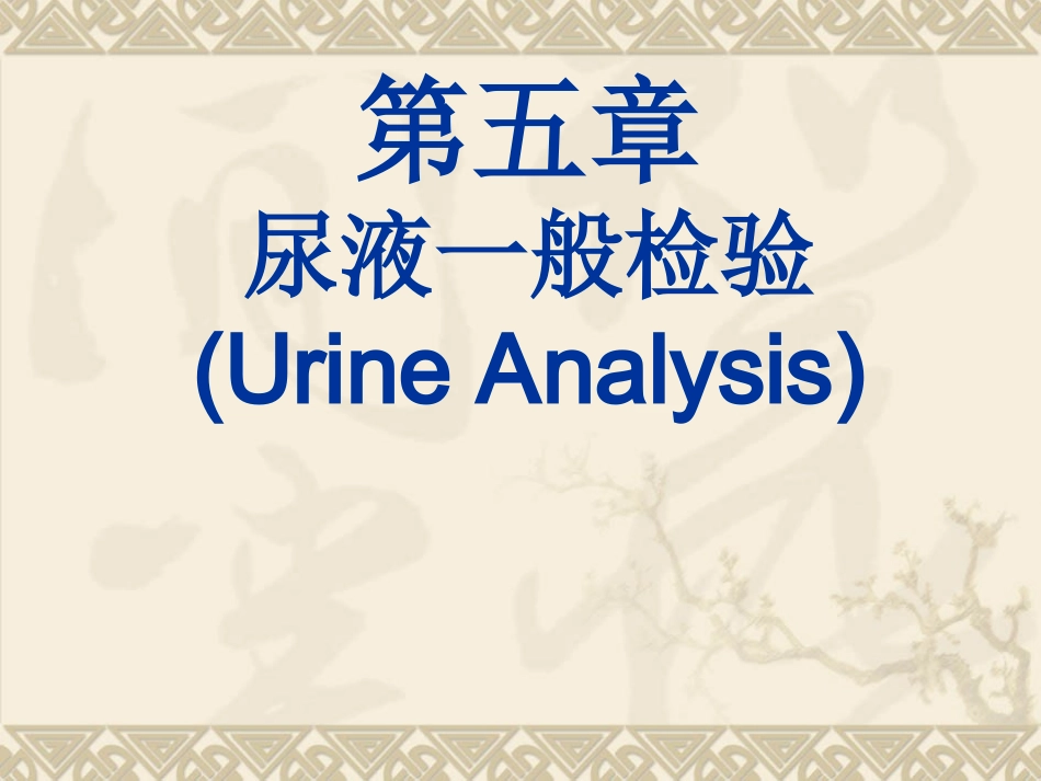 第五章尿液一般检验_第1页