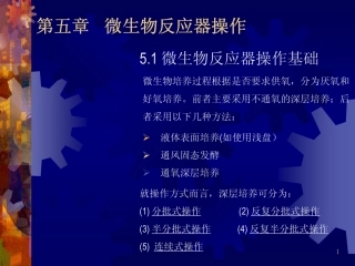 第五章 微生物反应器操作(简)
