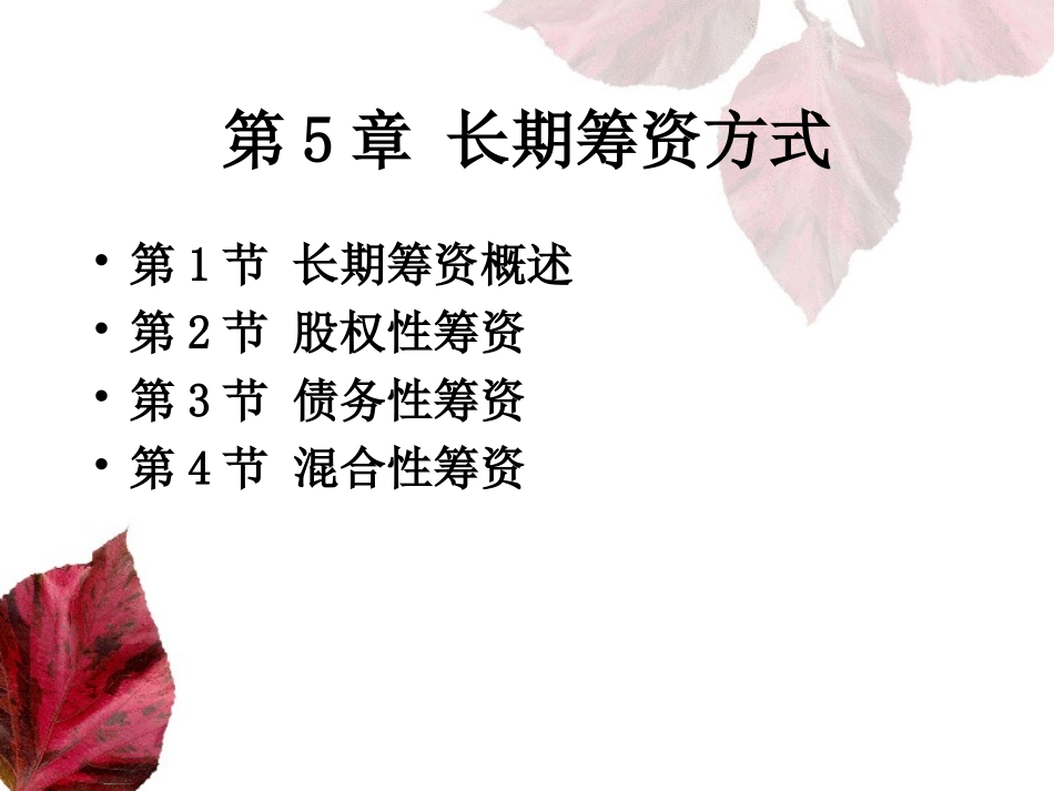 第五章   长期筹资方式_第3页