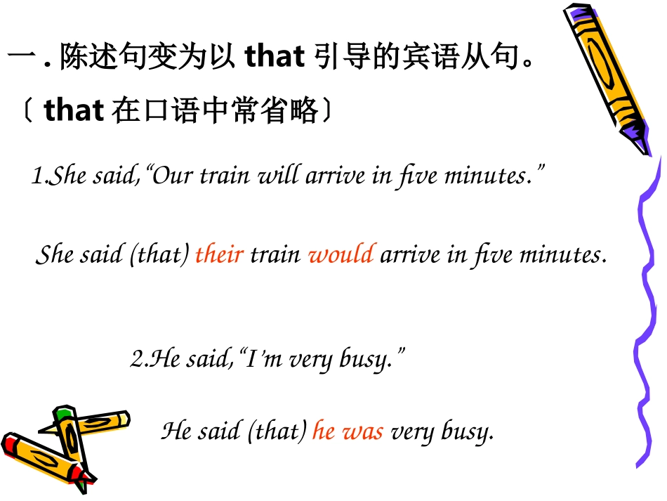 直接引语与间接引语仁爱英语_第2页