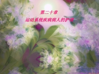 第二十章__运动系统疾病病人的护理