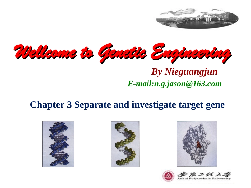 第三章 核酸的分离与检测_第1页