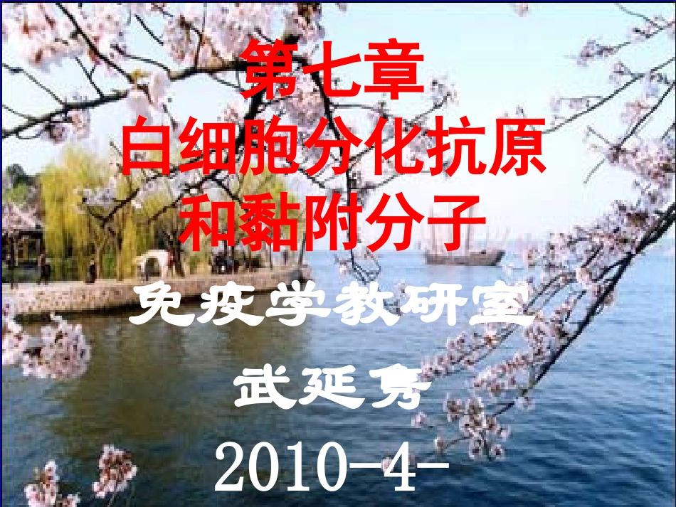 第七章CD抗原与黏附分子_第1页