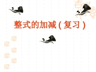 整式的加减复习课