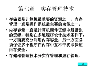 第七章  实存管理技术