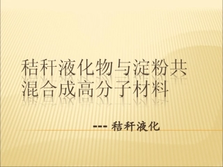 秸秆液化——田俊义