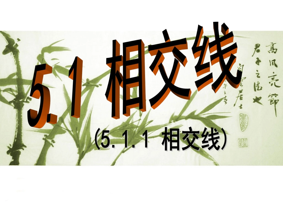 5.1.1相交线_第1页