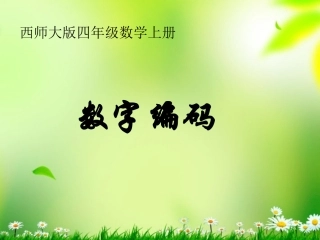 四年级数学上册-数字编码-1课件-西师大版