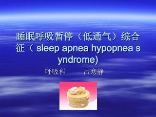 睡眠呼吸暂停(低通气)综合5408