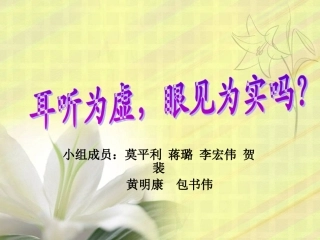 眼见为实要点