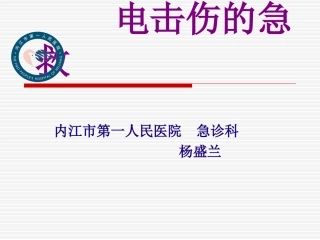 电击伤的急救PPT