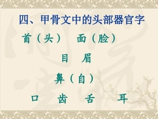 甲骨文头部器官字(四)
