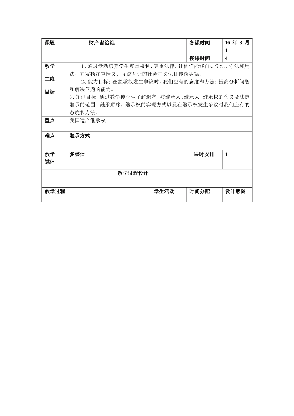 2015国培线下阿伦中学—政治.梁兴辉(教学设计)1_第1页