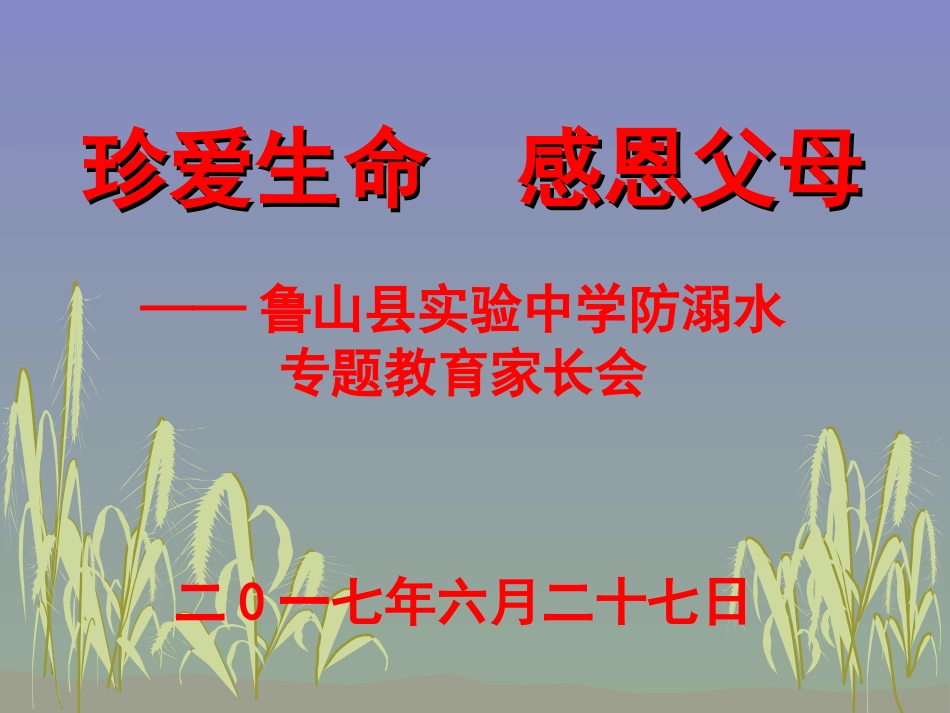 珍爱生命--感恩父母_第1页