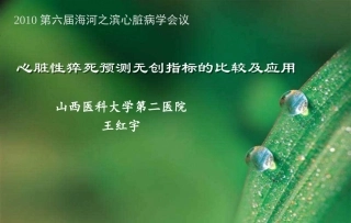 王红宇-简版天津海河2010-心脏性猝死预测无创指标的比较及应用-王红宇
