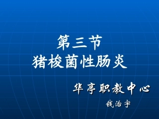 猪梭菌性肠炎