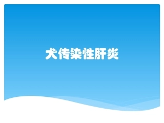犬传染性肝炎