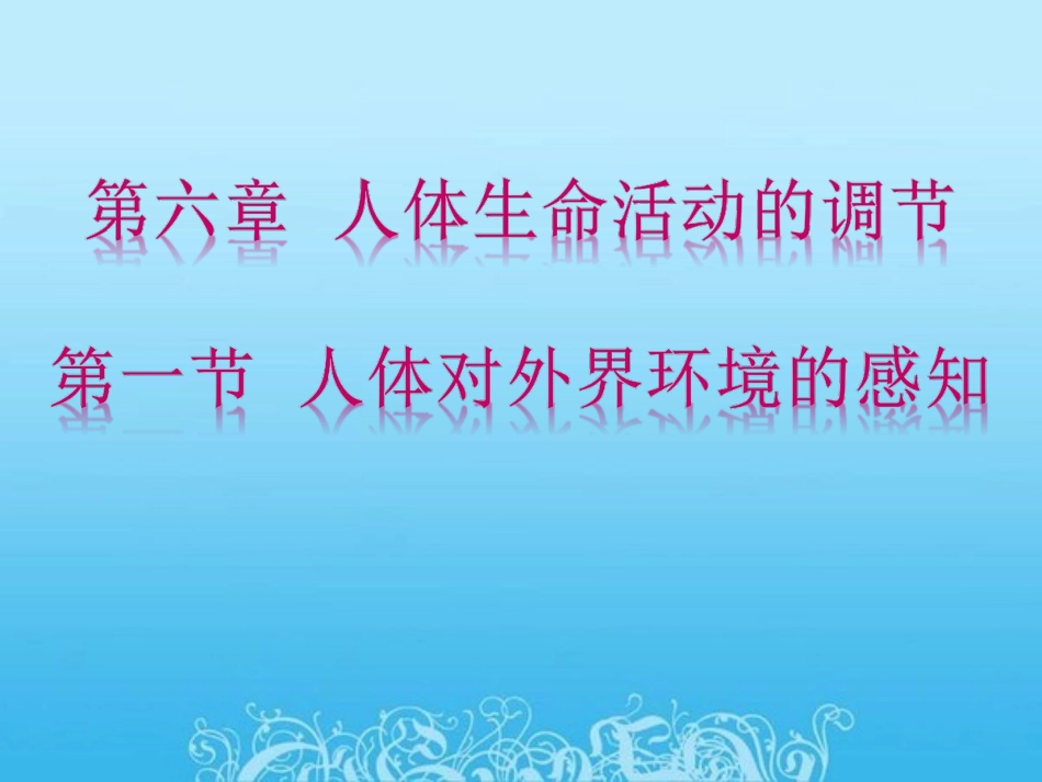 《人体对外界环境的感知》PPT课件_第1页