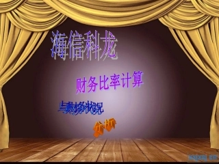 海信科龙财务分析