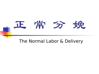 正常分娩(南方医科大学)