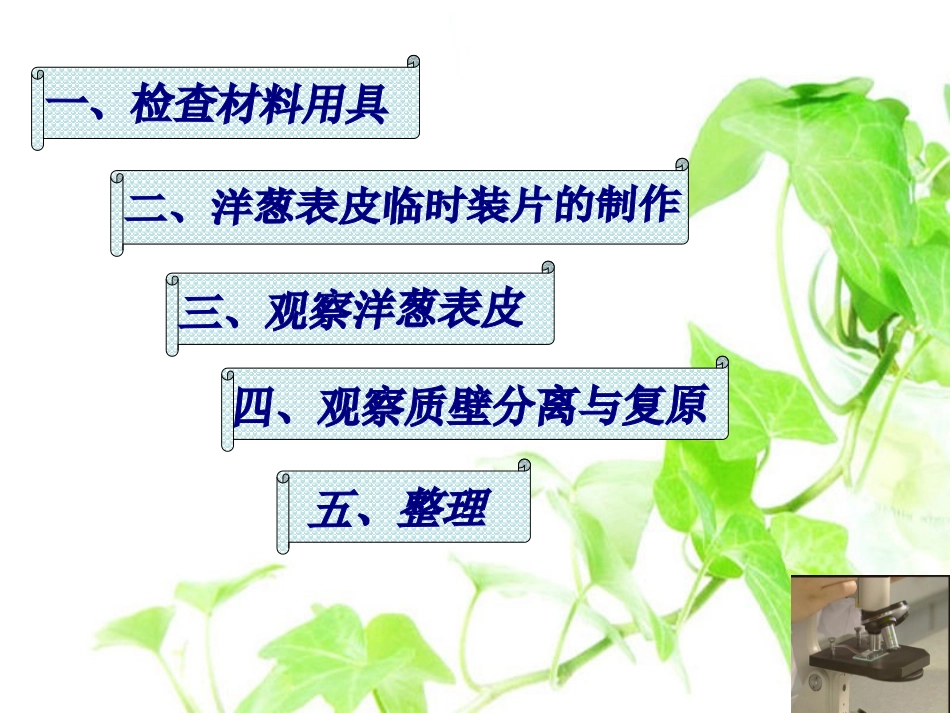 植物细胞的吸水和失水-微课说课_第2页