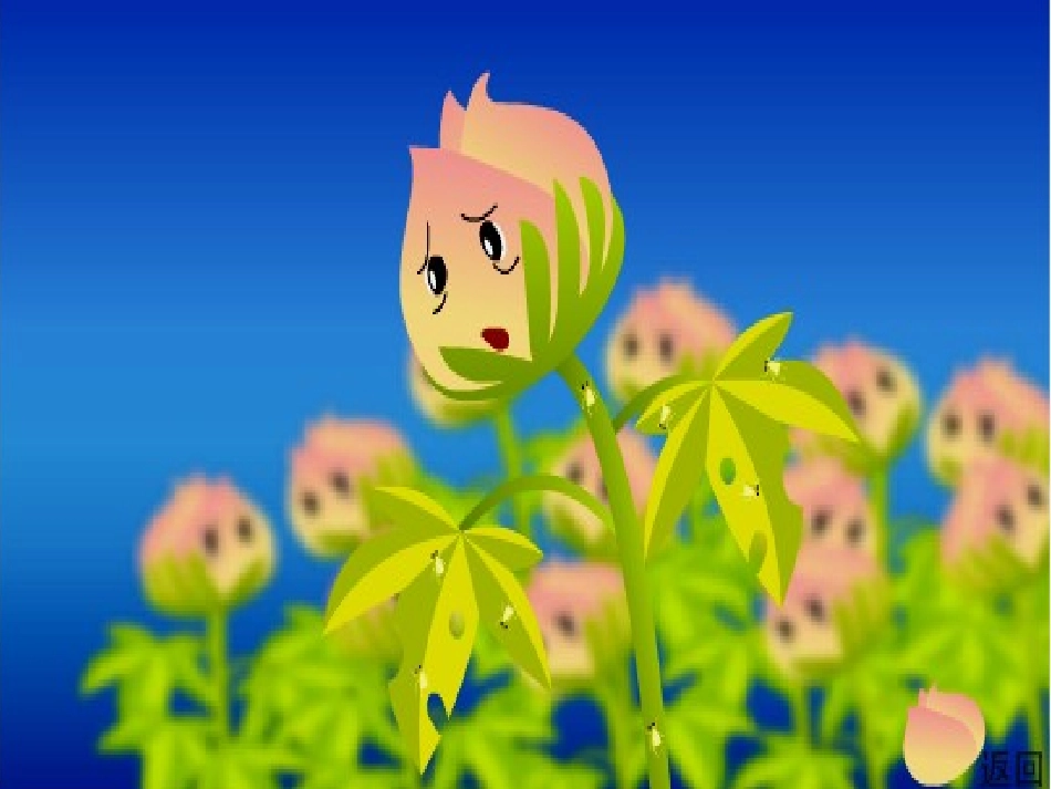 棉花姑娘生病了-叶子上有许多可恶的蚜虫。_第3页