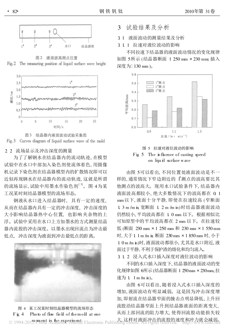 板坯结晶器内流场的物理模拟及分析_第3页