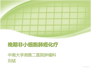 晚期非小细胞肺癌化疗--刘斌