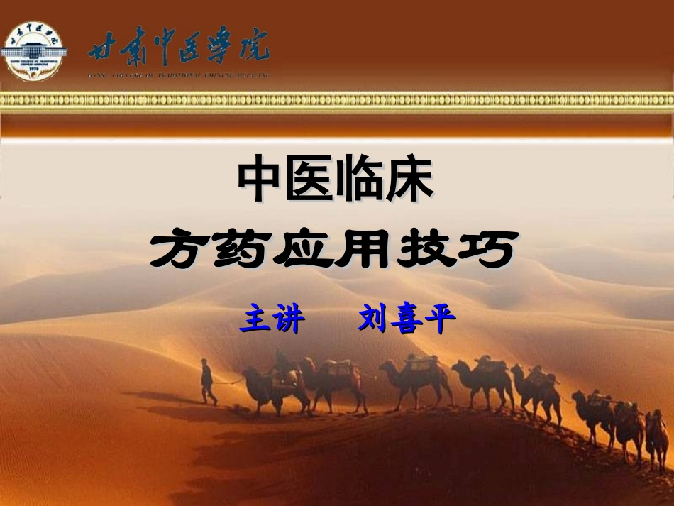 方药应用技巧适宜技术_第1页