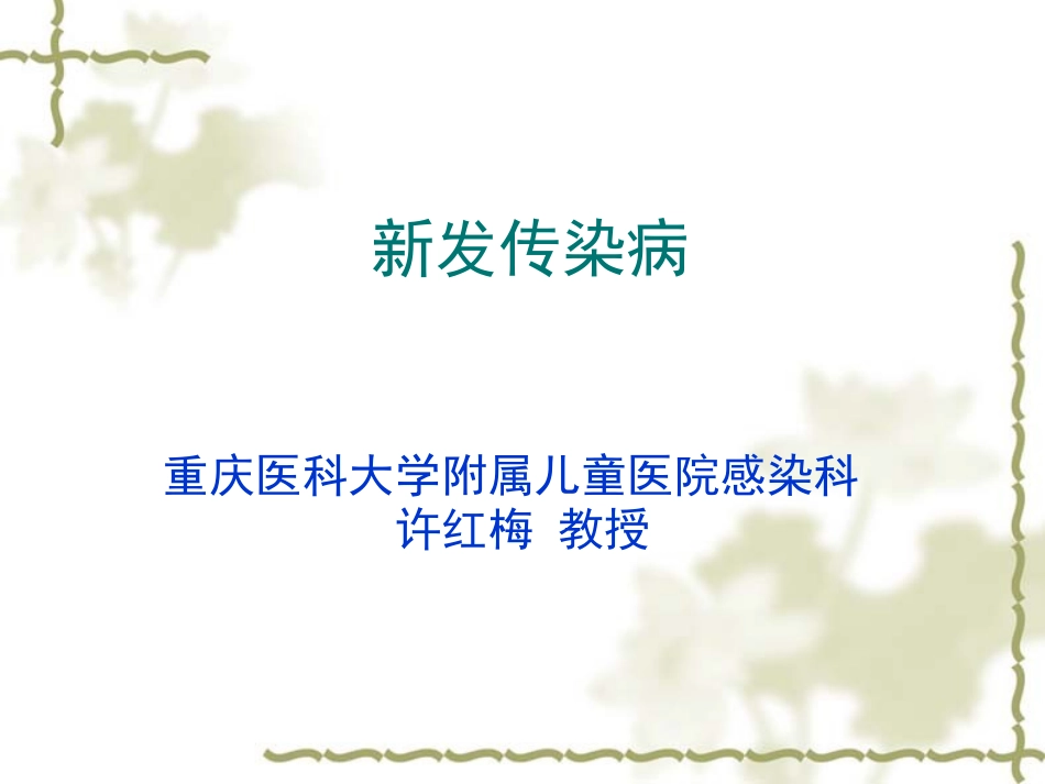 新发传染病-许红梅_第1页