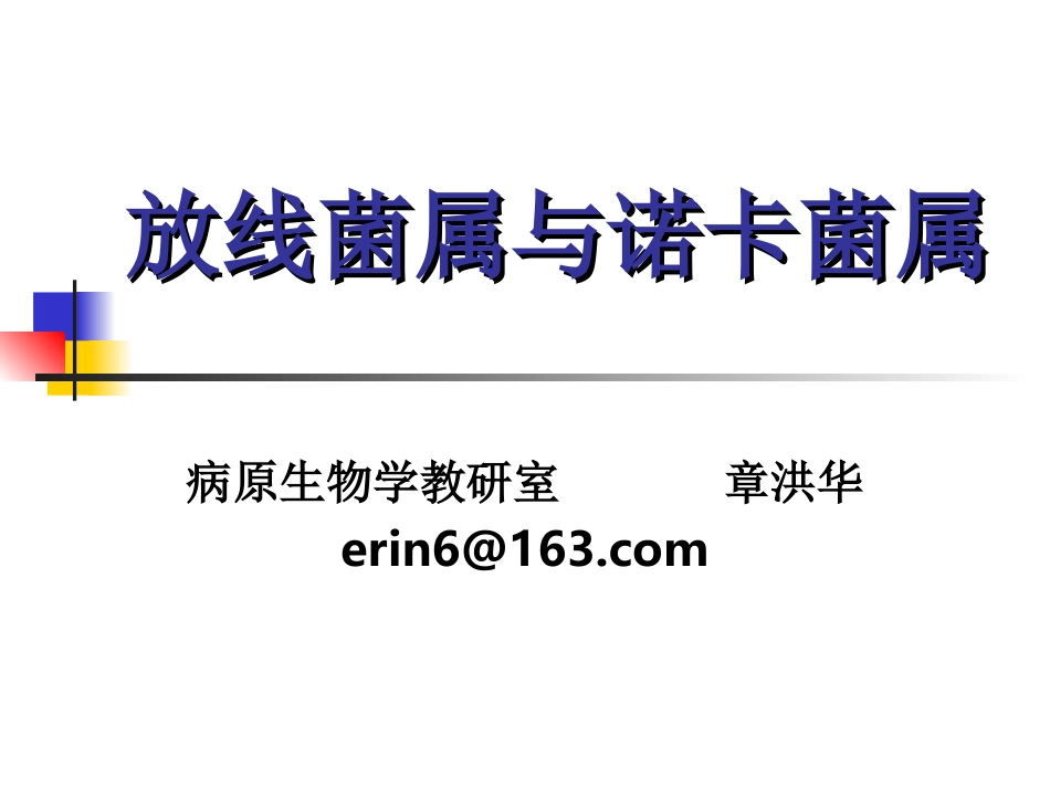 放线菌属与诺卡菌属_第1页