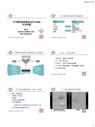 支气管动脉栓塞术治疗大咯血技术进展-(十三)