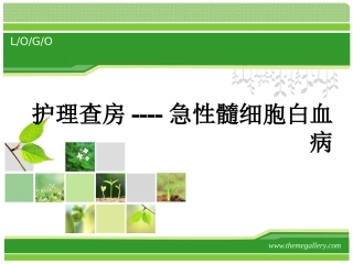 护理查房——急性髓系白血病